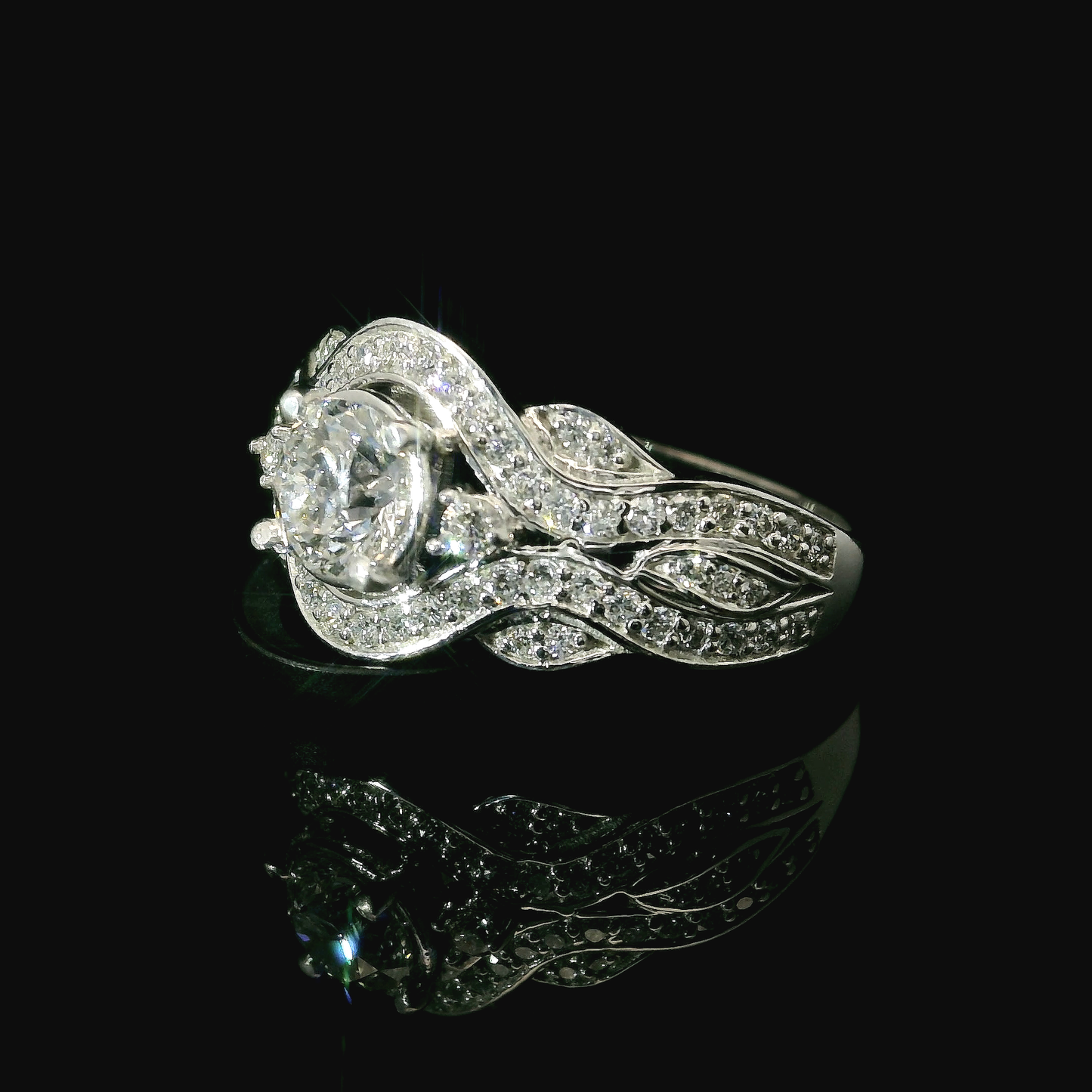 GIA Diamond Ring - 18kt White Gold