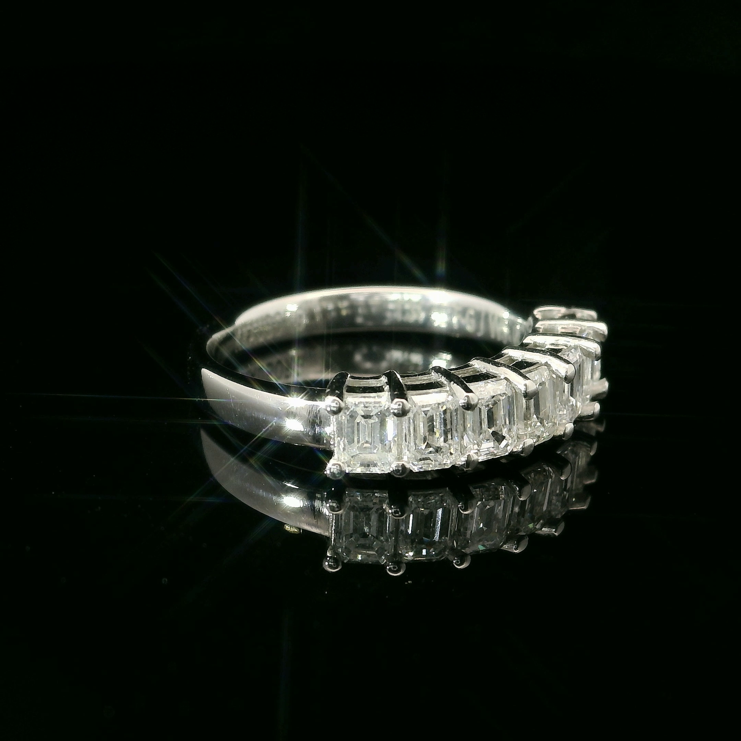 Elegant Emerald Diamond Ring - Platinum
