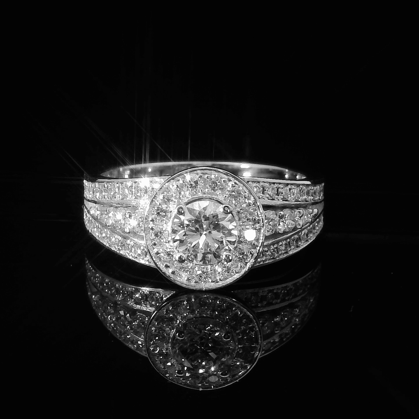 GIA Diamond Engagement Ring - 18kt White Gold