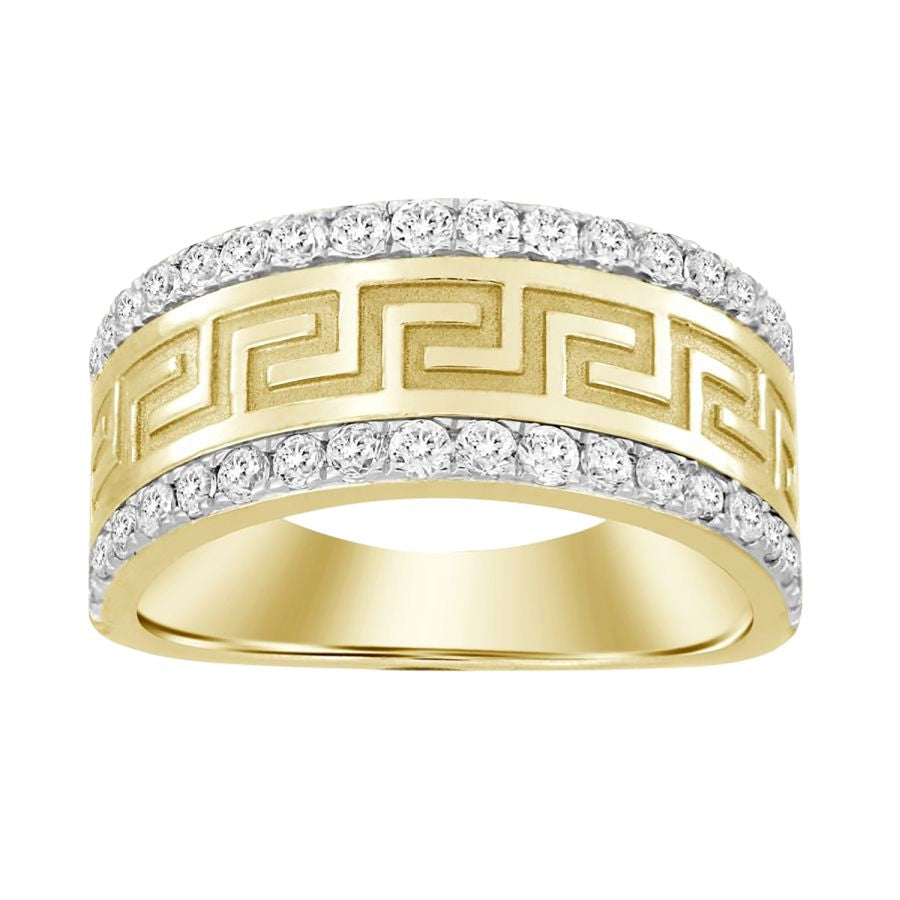 MEN'S BAND 1.00CT ROUND DIAMOND 14K YELLOW GOLD (SI QUALITY)