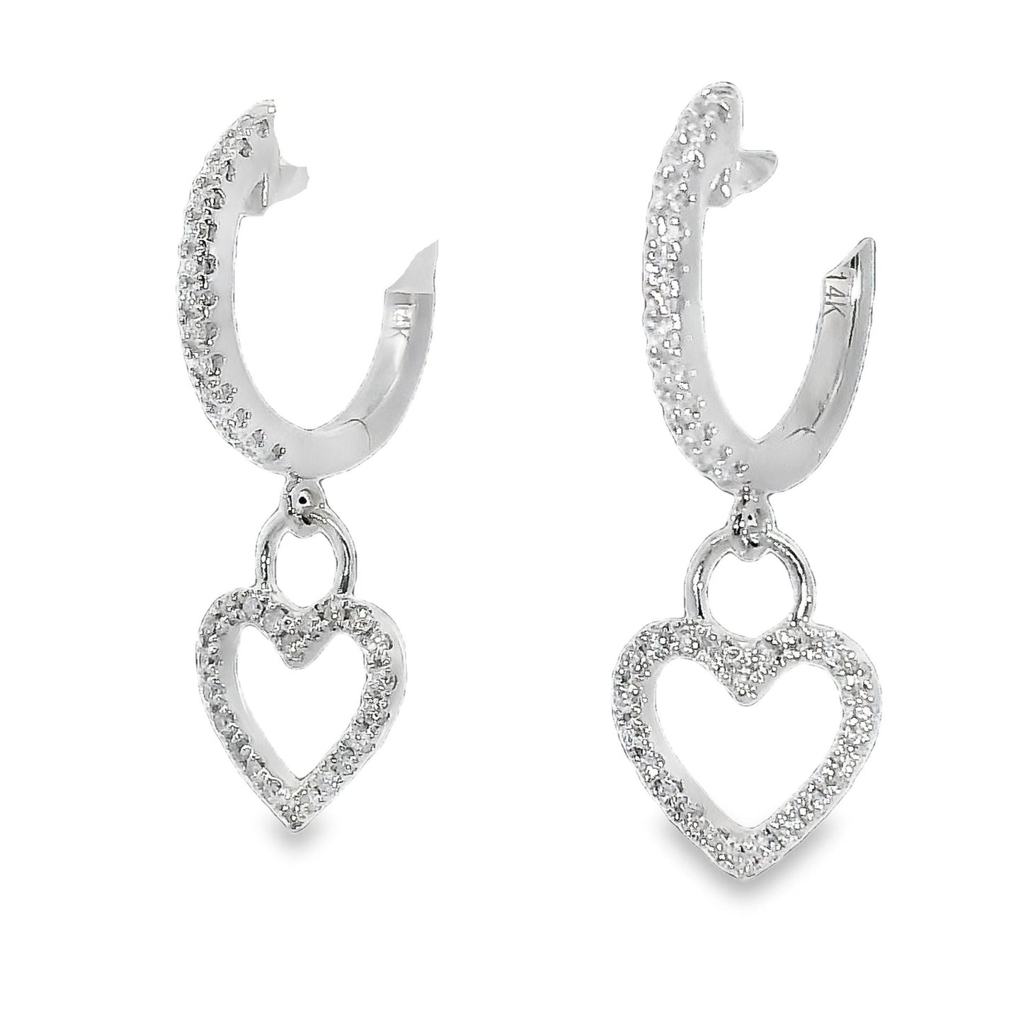 Hoop Earrings - 14kt White Gold
