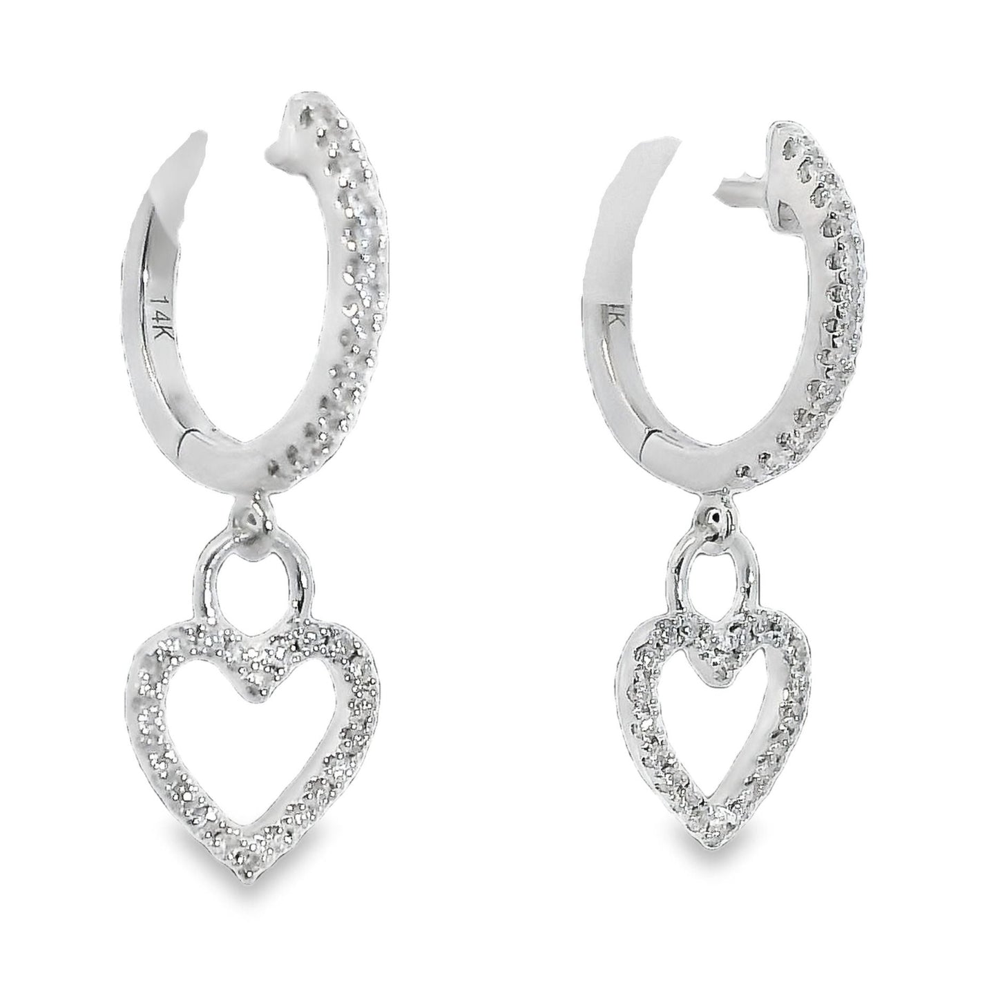 Hoop Earrings - 14kt White Gold