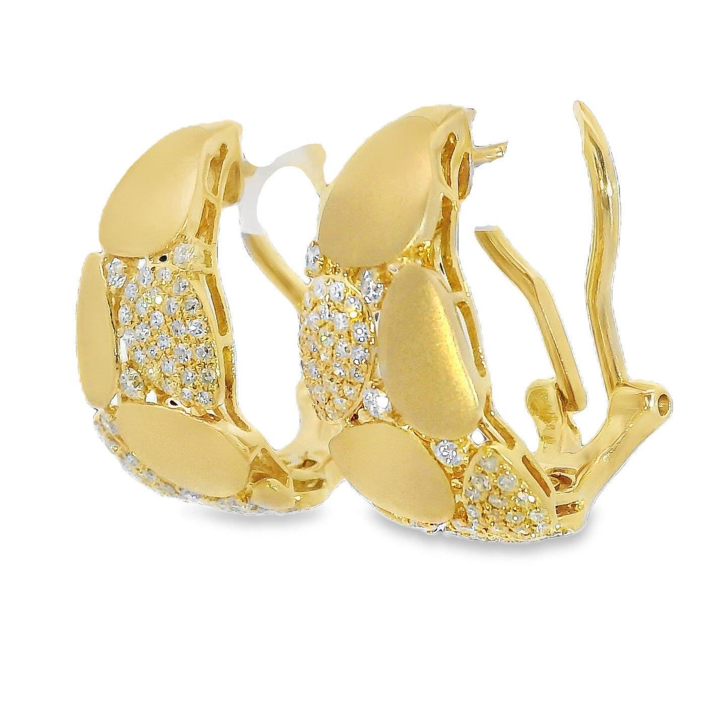 Elegant Gold and Diamond Earrings