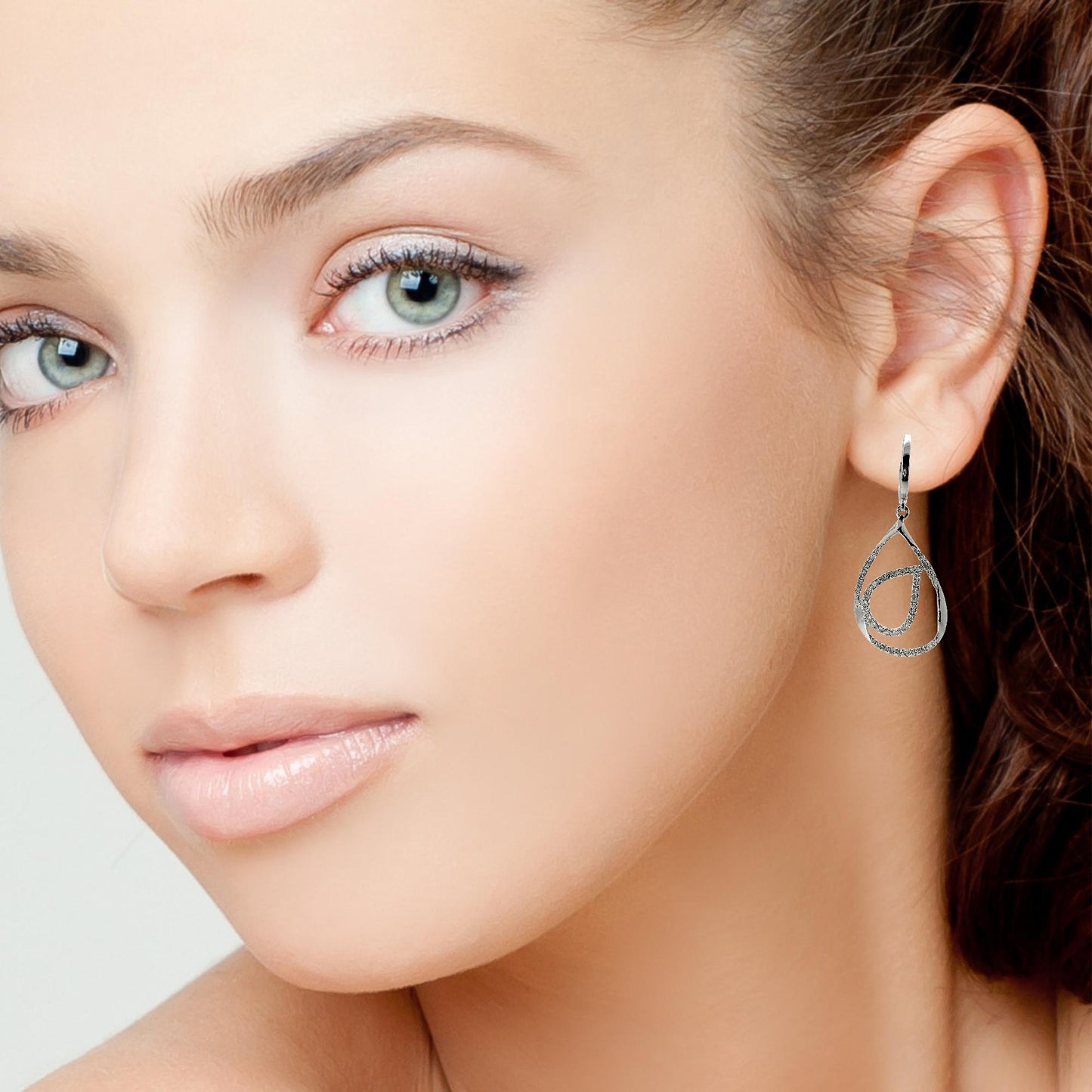 Natural Diamond Earrings - 14kt White Gold