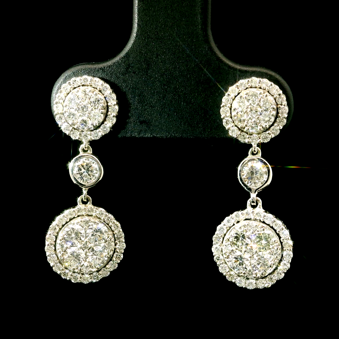 Diamond Hoop Earrings - 18kt White Gold