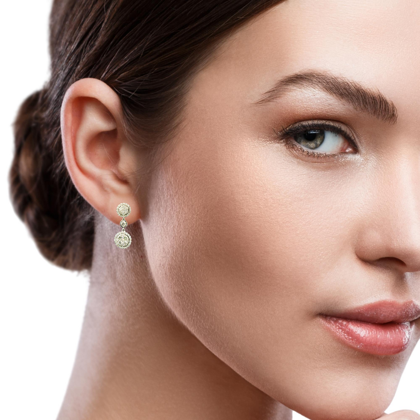 Diamond Hoop Earrings - 18kt White Gold
