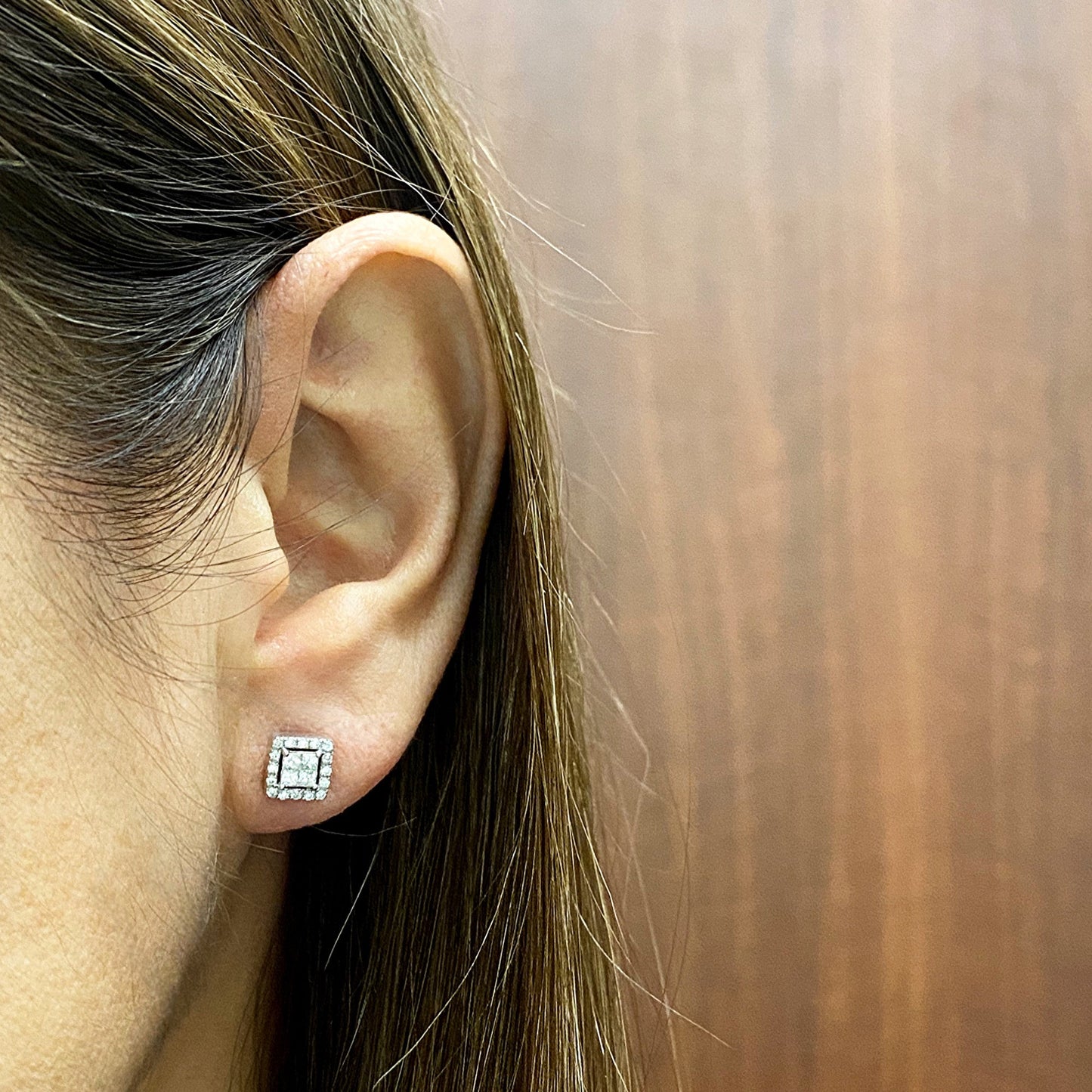Diamond Earrings - 18kt White Gold