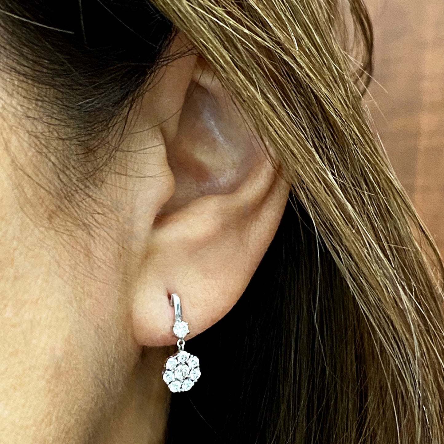 Diamond Earrings - 18kt White Gold