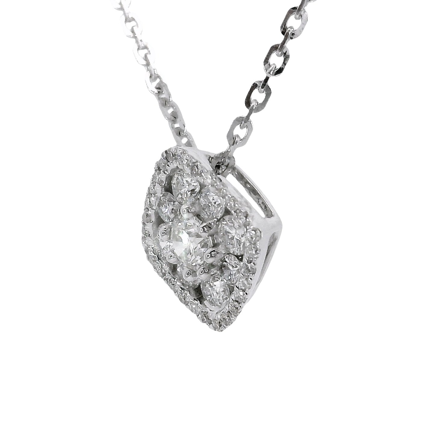 Natural Diamonds Pendants - 18kt White Gold