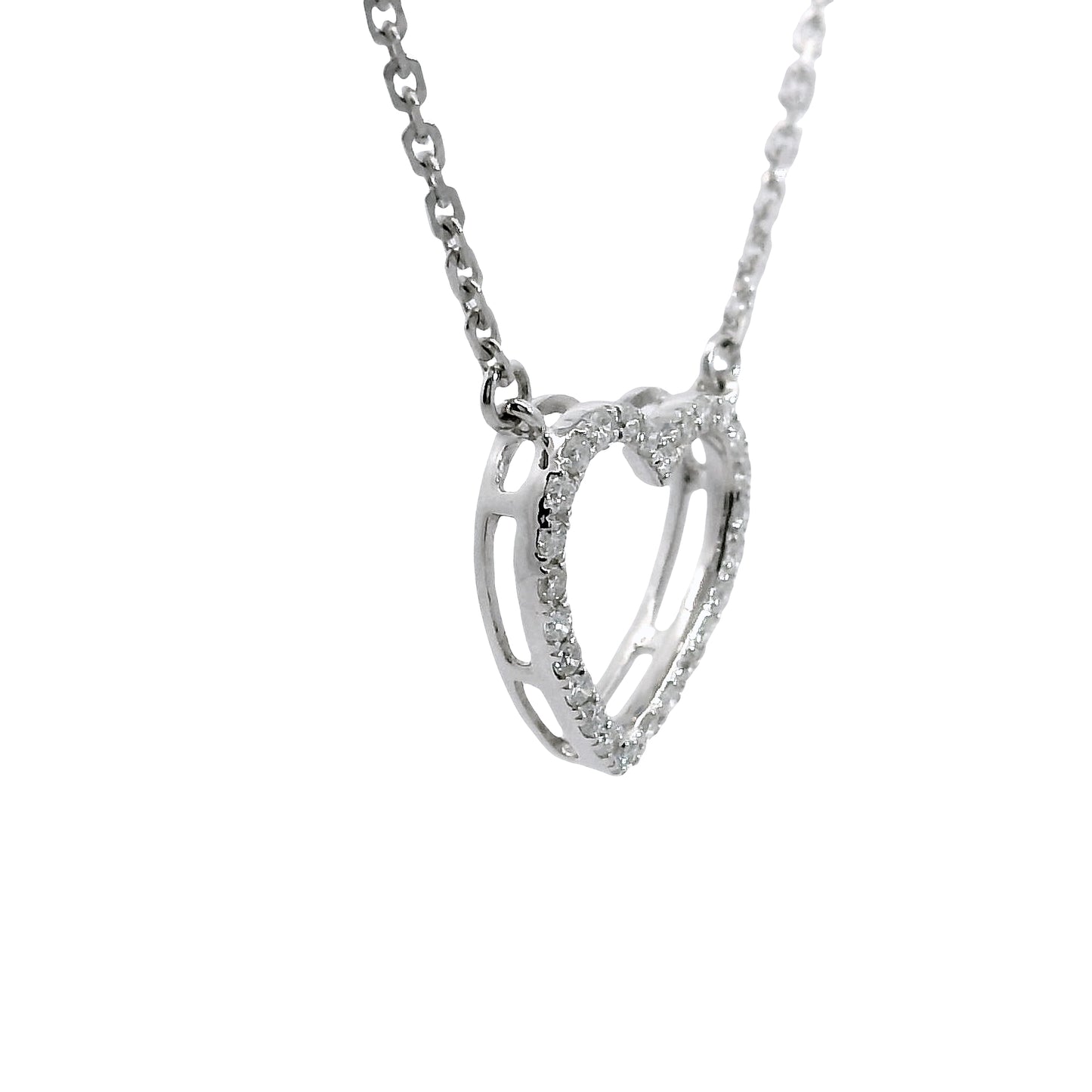 Natural Diamonds Pendant - 18kt White Gold