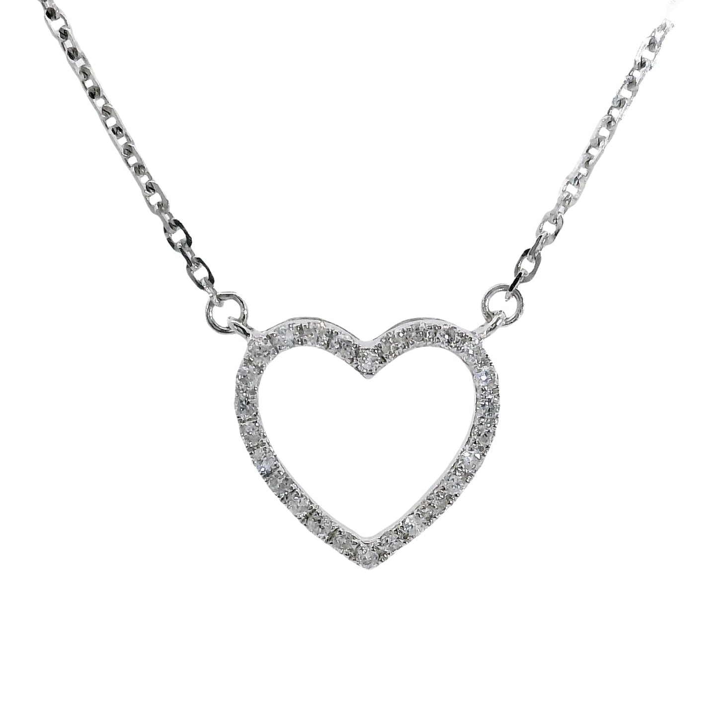 Natural Diamonds Pendant - 18kt White Gold