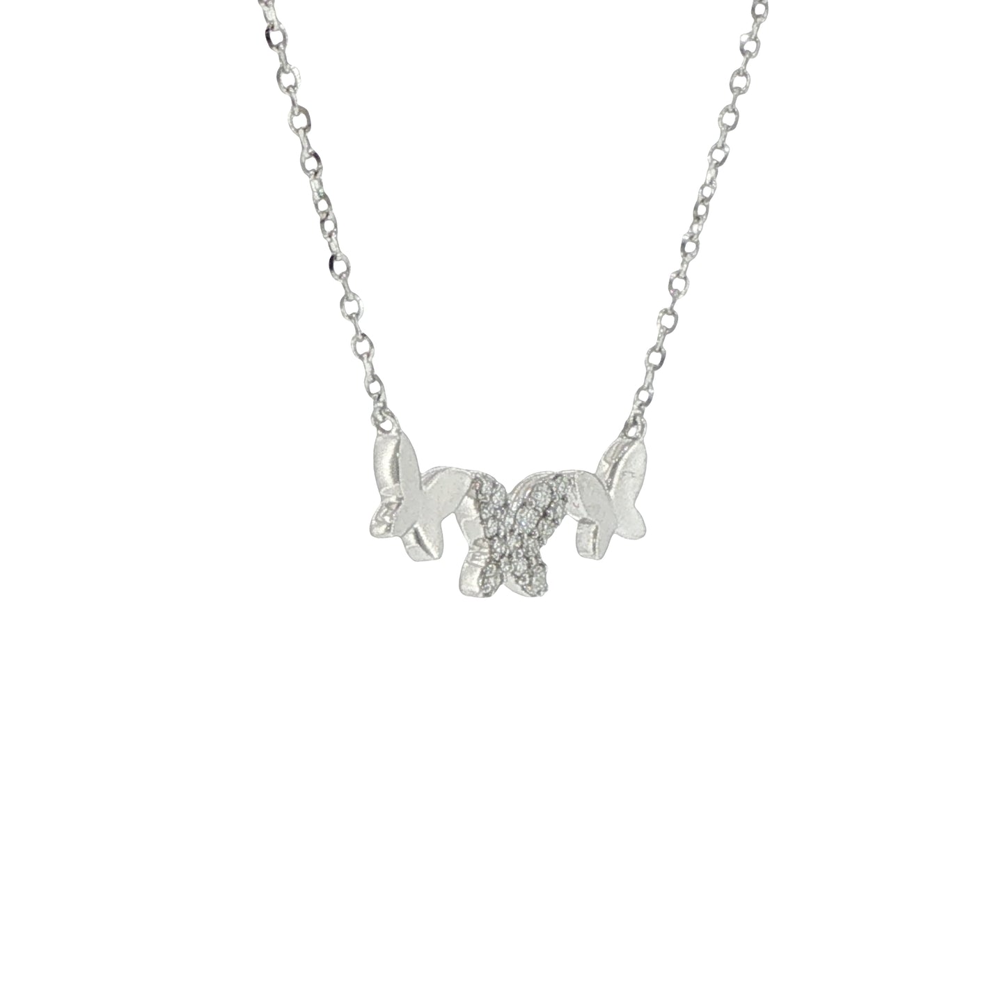 Natural Diamonds Pendant - 14kt White Gold