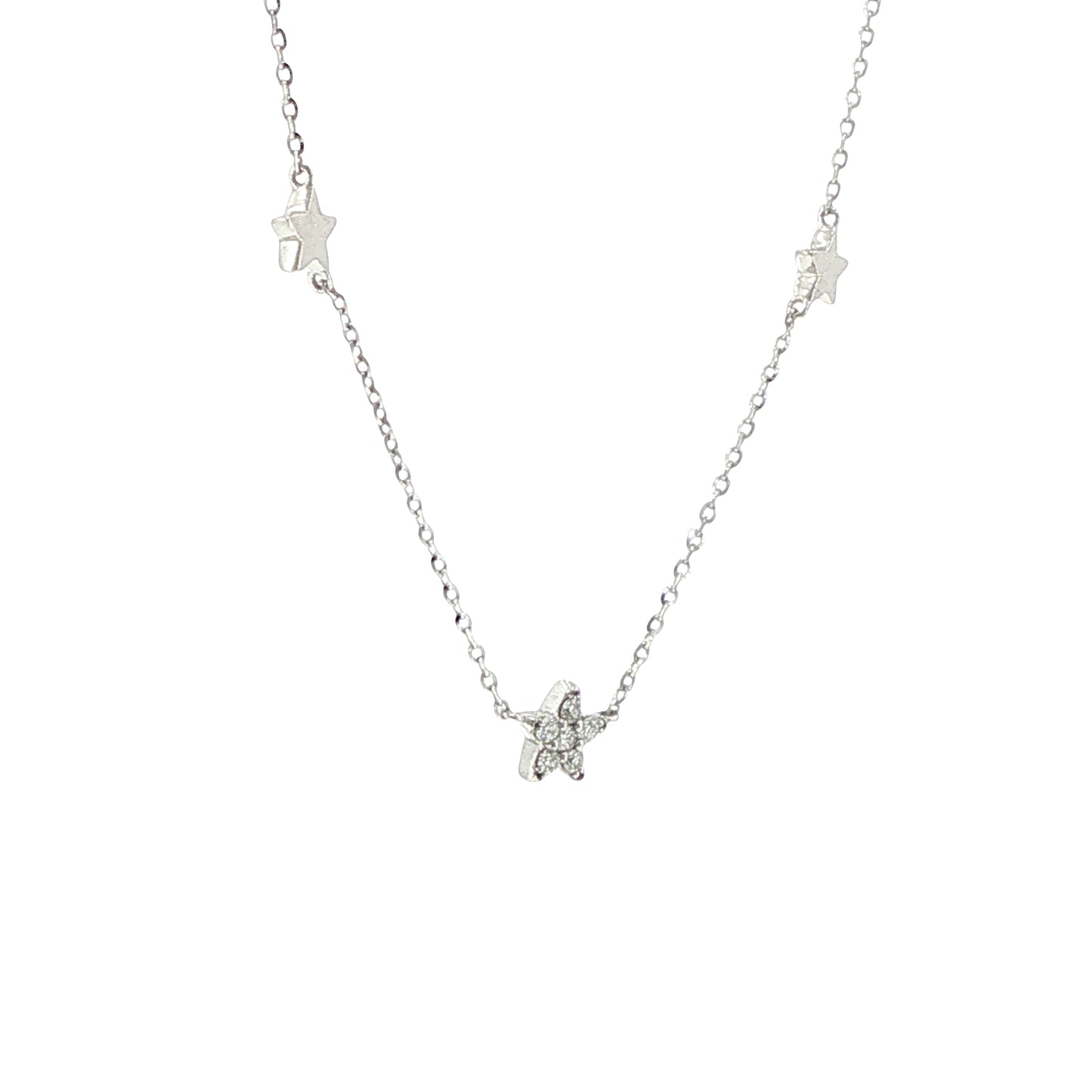 Natural Diamonds Pendant - 14kt White Gold