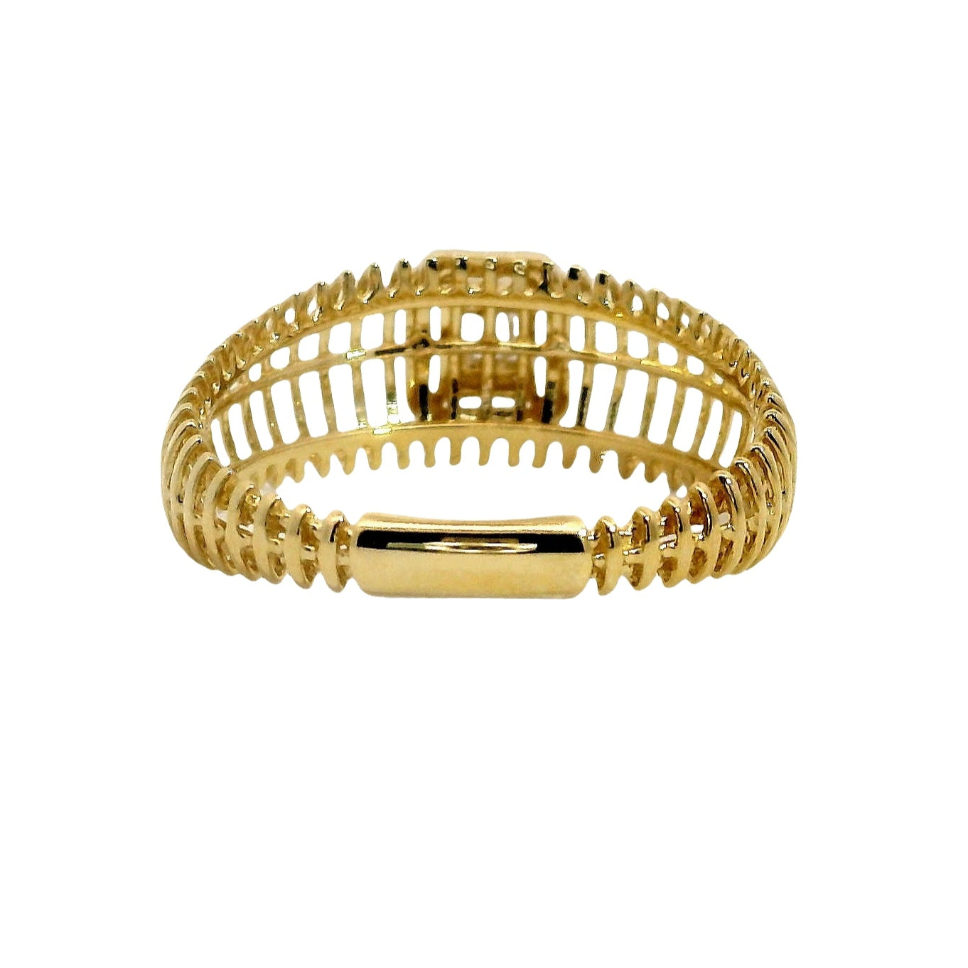 Natural Diamond Ring - 18kt Yellow Gold