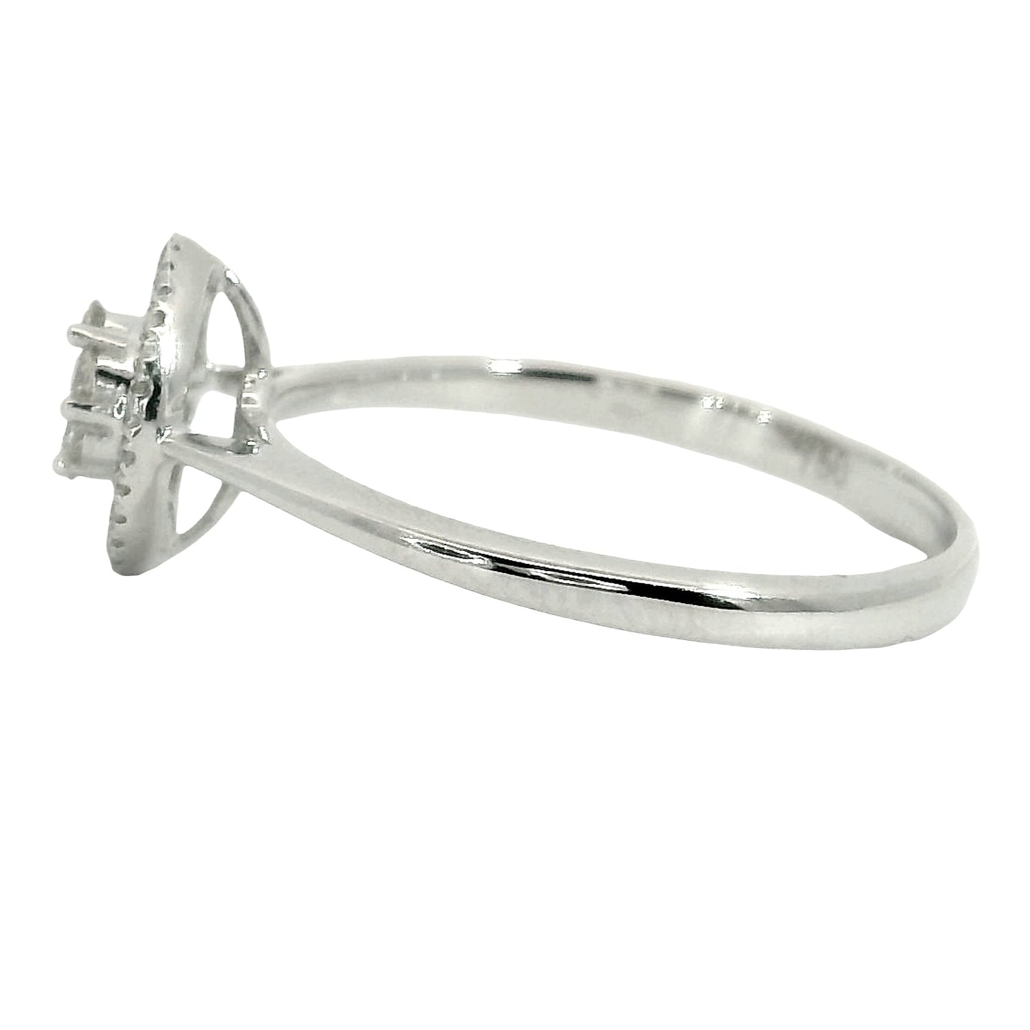 Natural Diamond Ring - 18kt White Gold