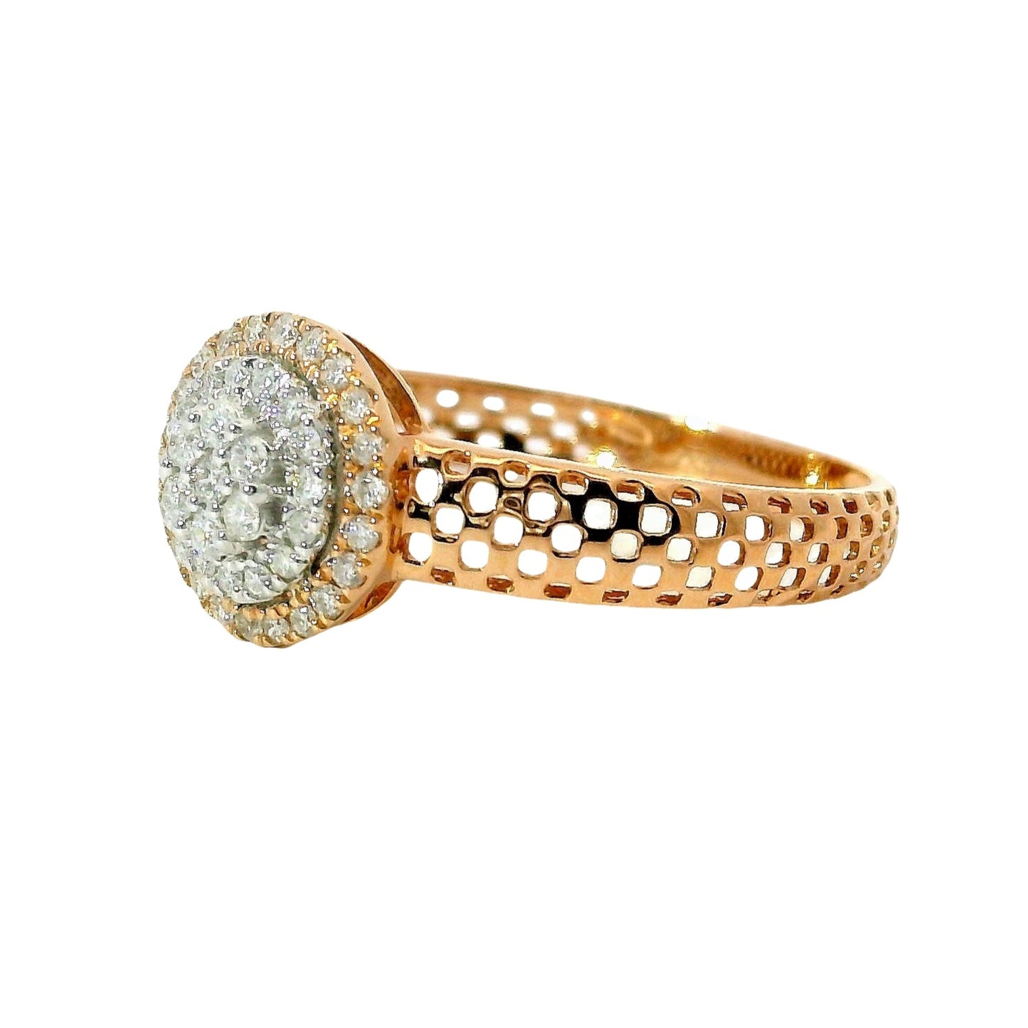Natural Diamond Ring - 18kt Rose Gold