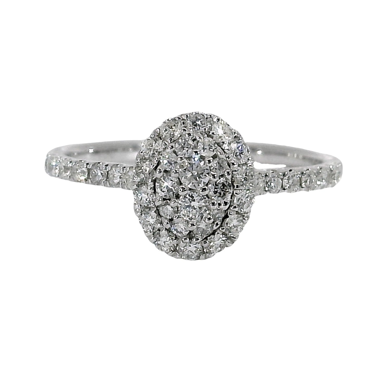Natural Diamond Ring - 18kt White Gold