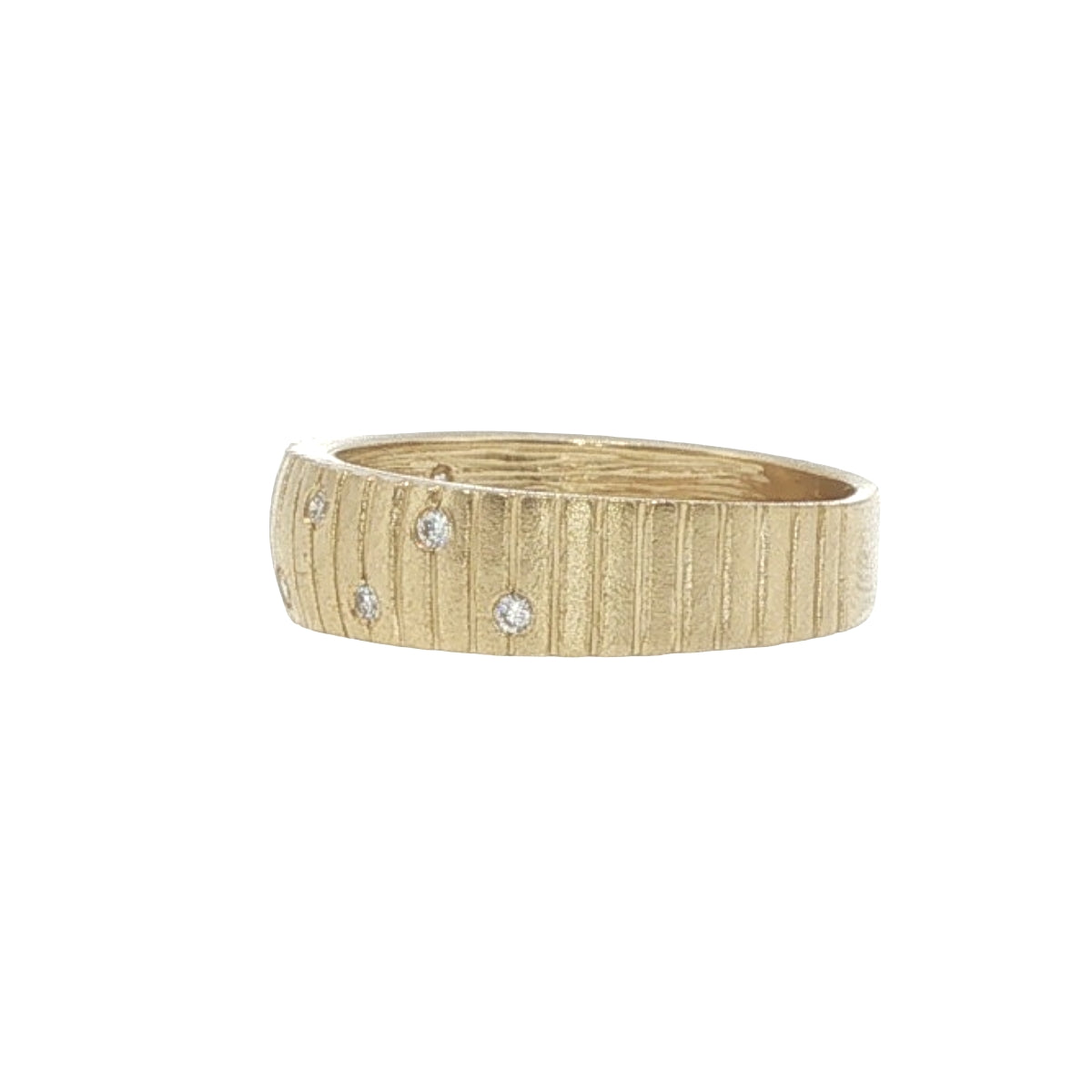 Natural Diamonds Ring - 14kt Yellow Gold