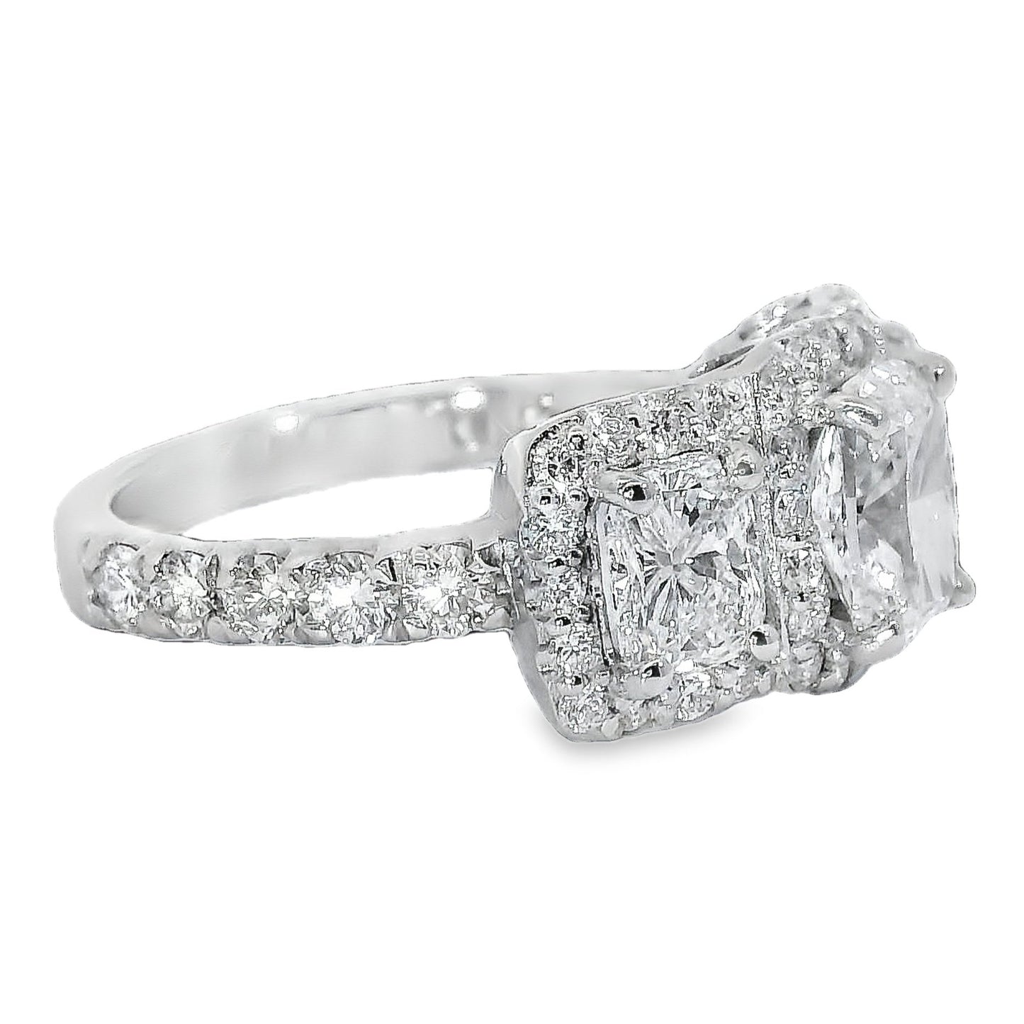 Natural GIA Diamond Engagement Ring - Platinum