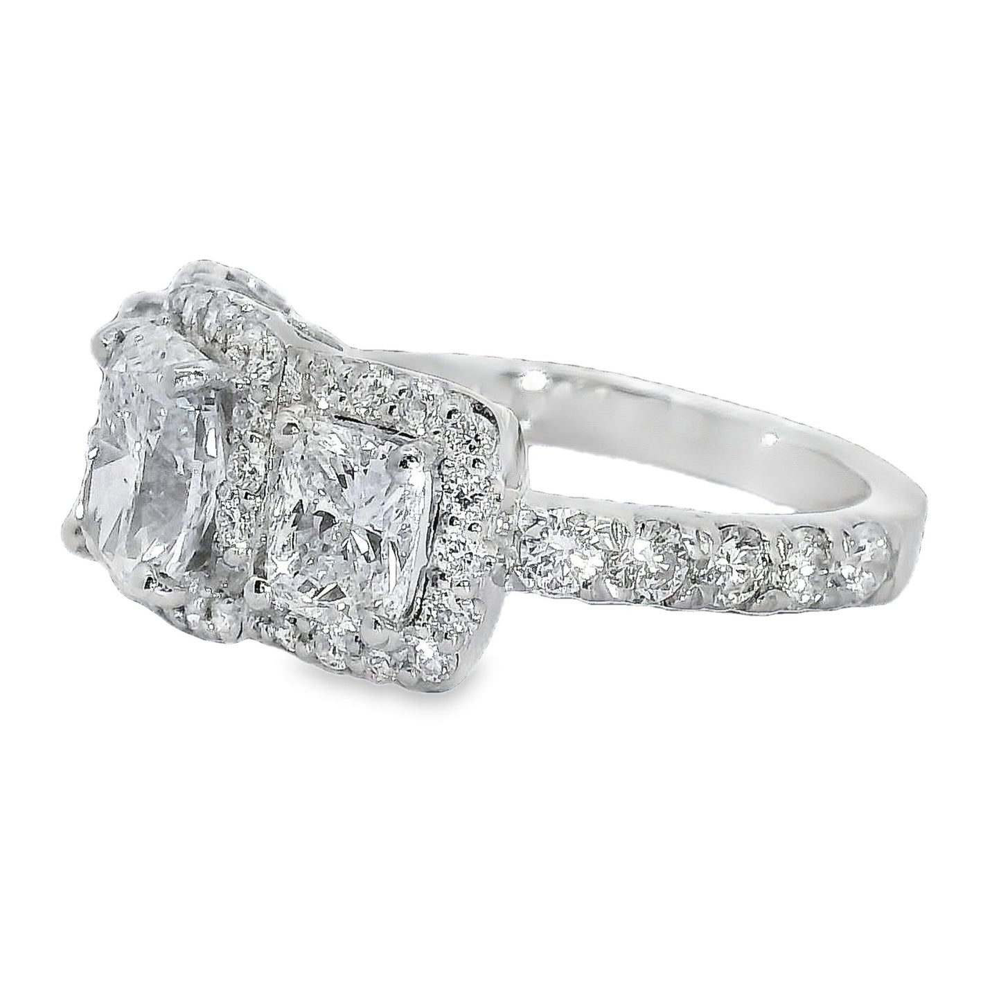 Natural GIA Diamond Engagement Ring - Platinum