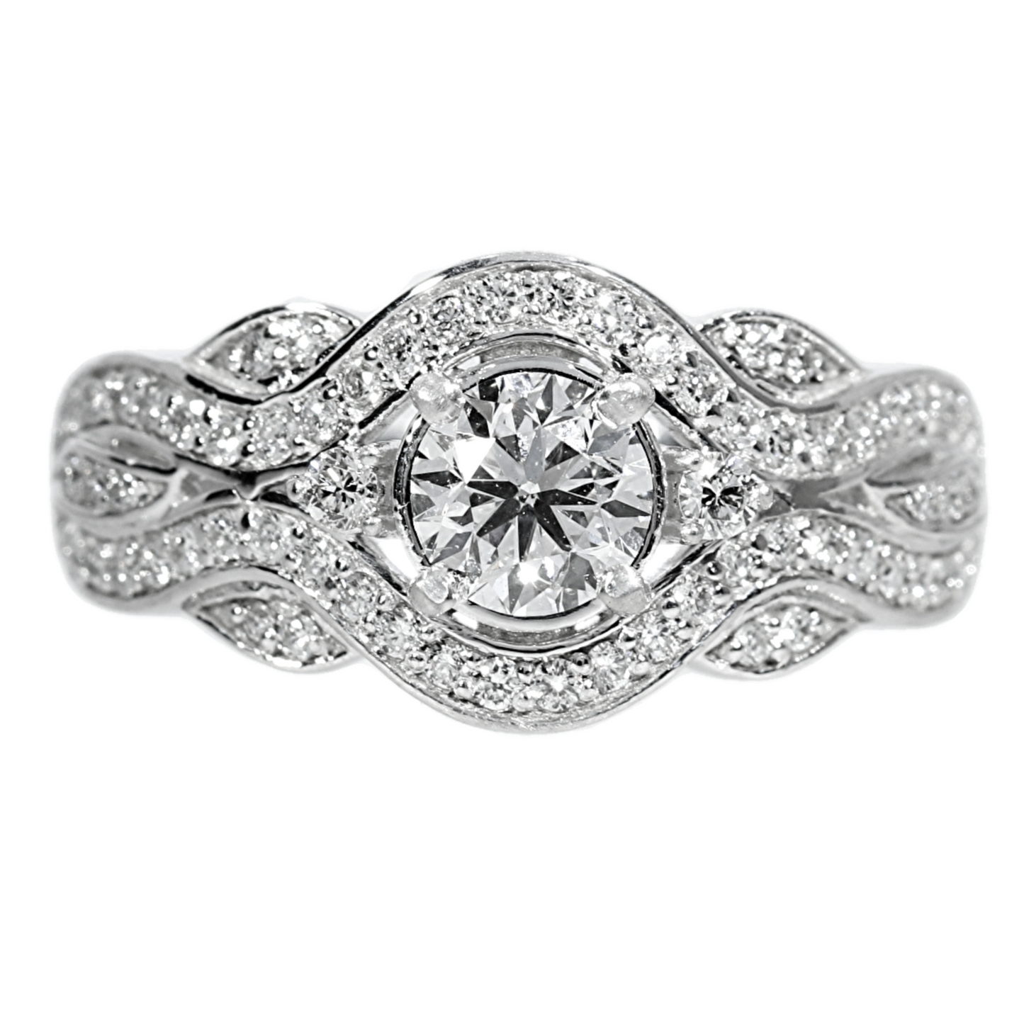 GIA Diamond Ring - 18kt White Gold