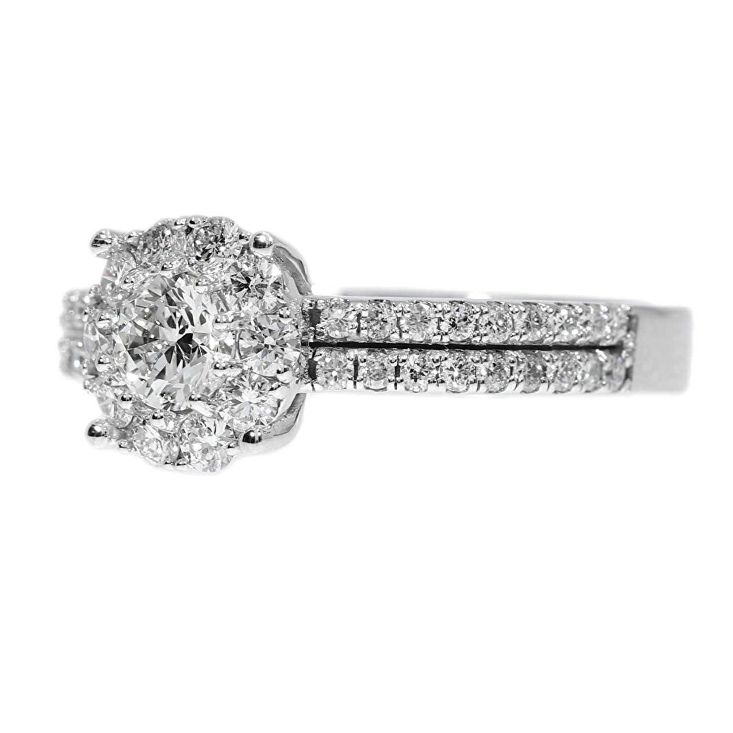 GIA Diamond Engagement Ring - 18kt White Gold