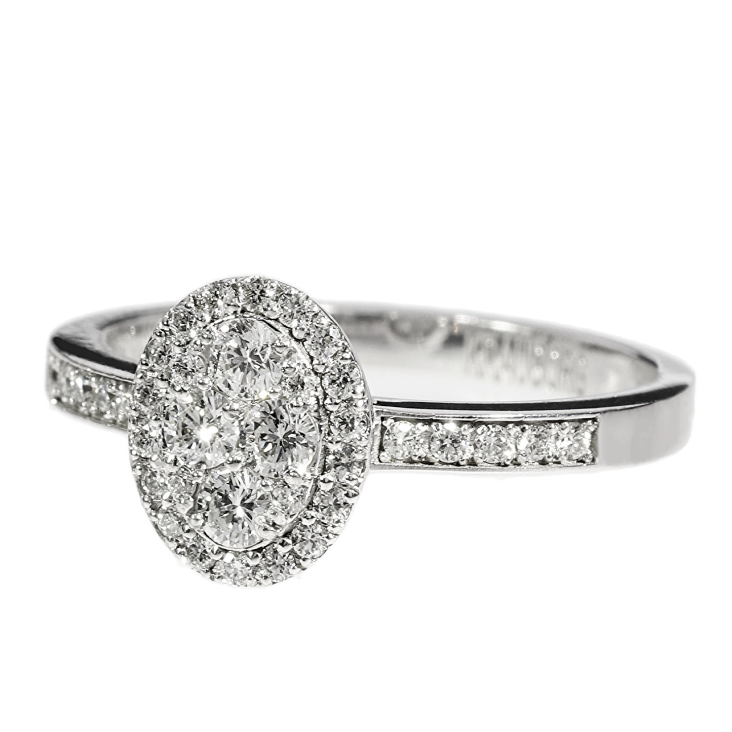 Diamond Engagement Ring - 18kt White Gold