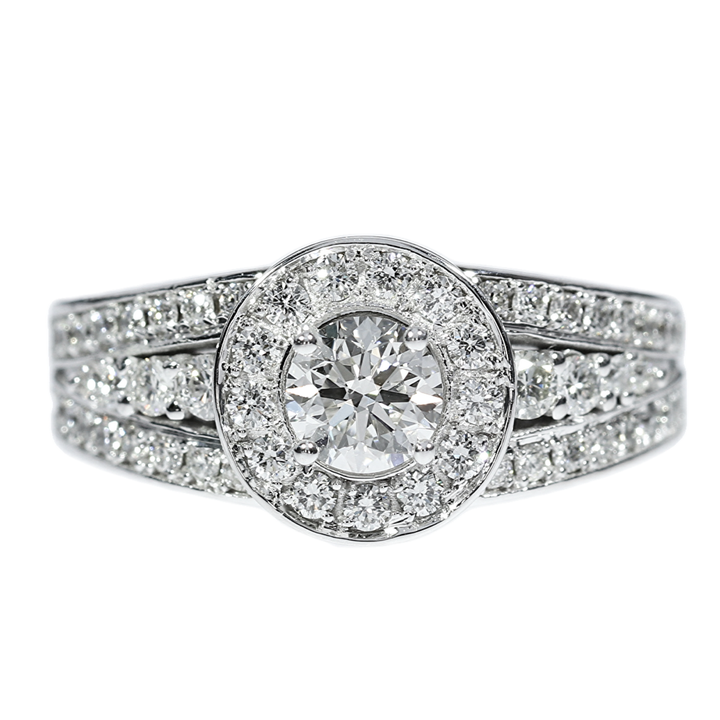 GIA Diamond Engagement Ring - 18kt White Gold