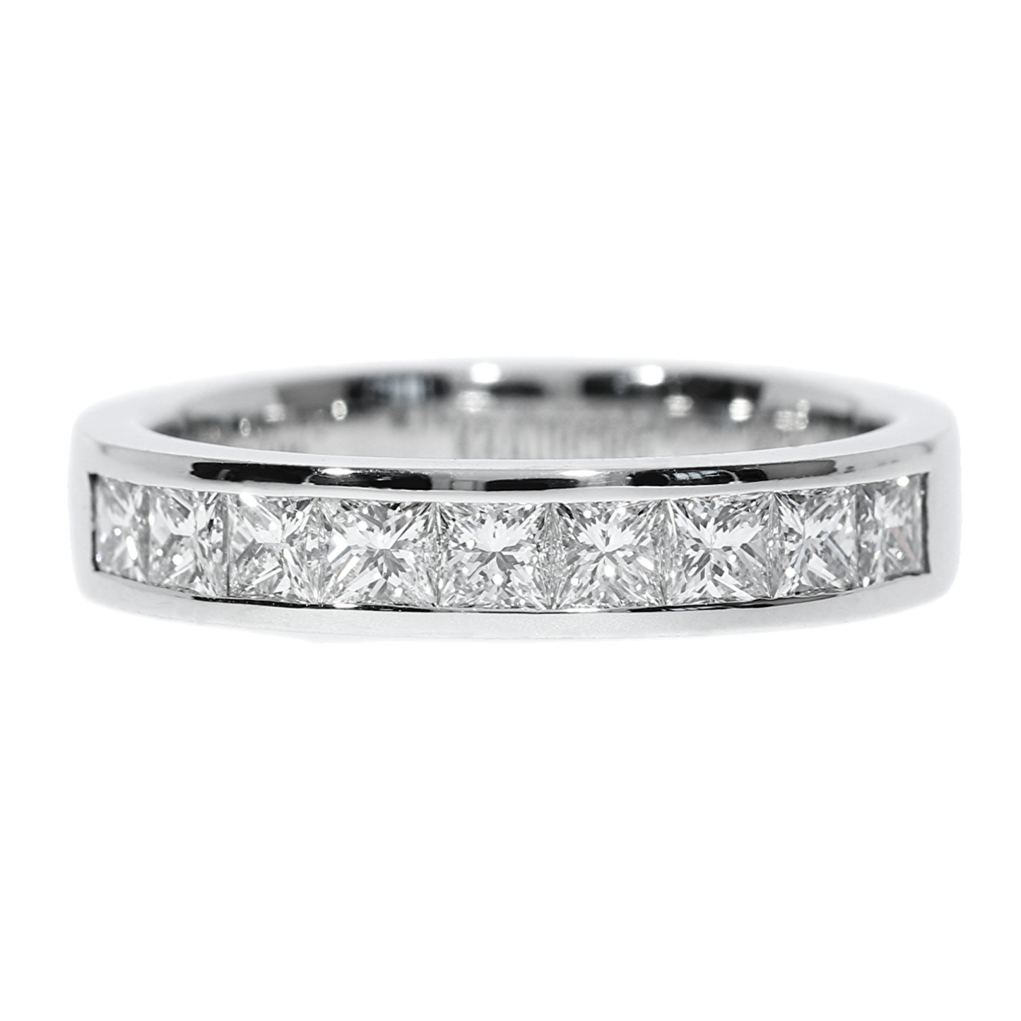 Half-Ribbon Diamond Ring - 18kt White Gold
