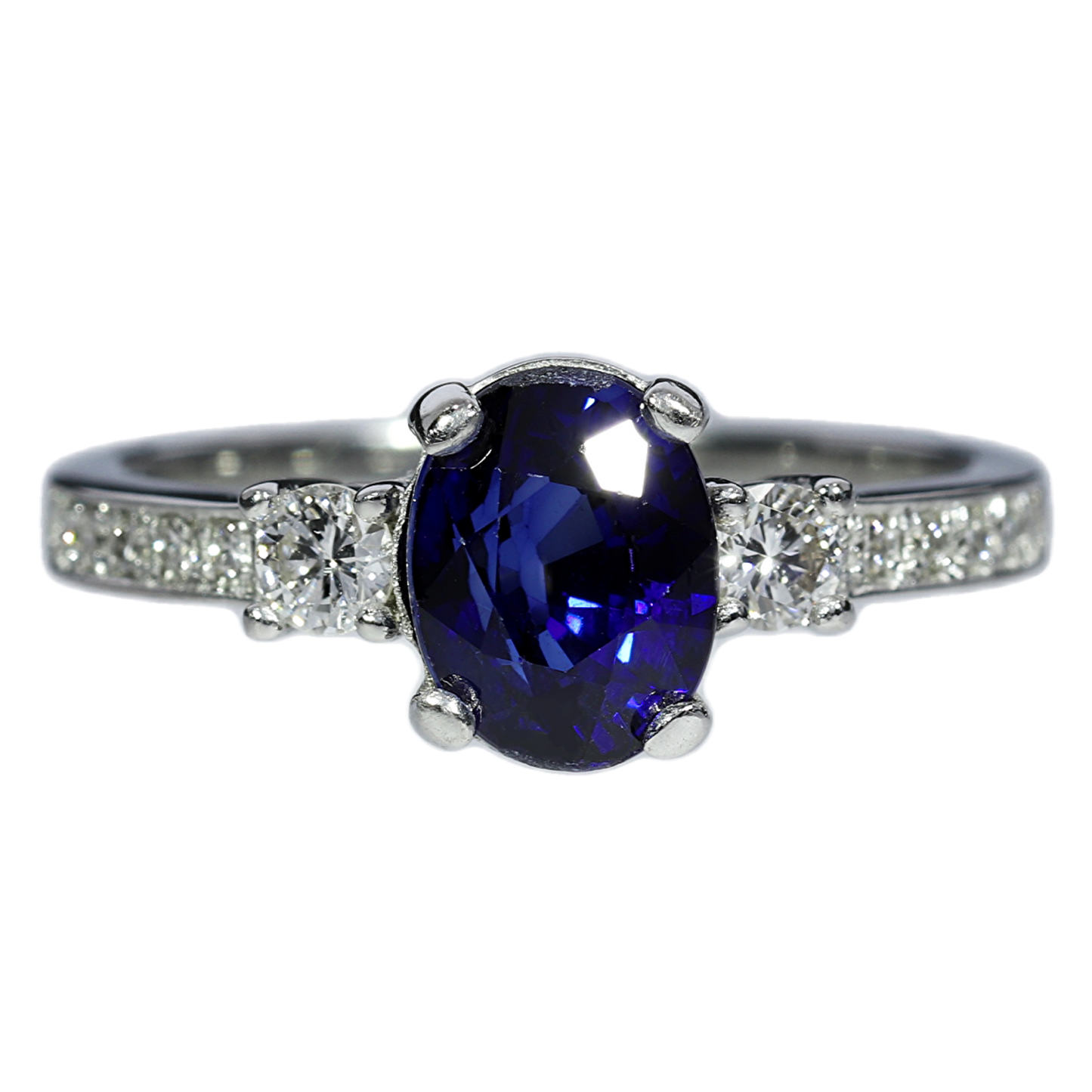 Sapphire and Diamond Ring - Platinum