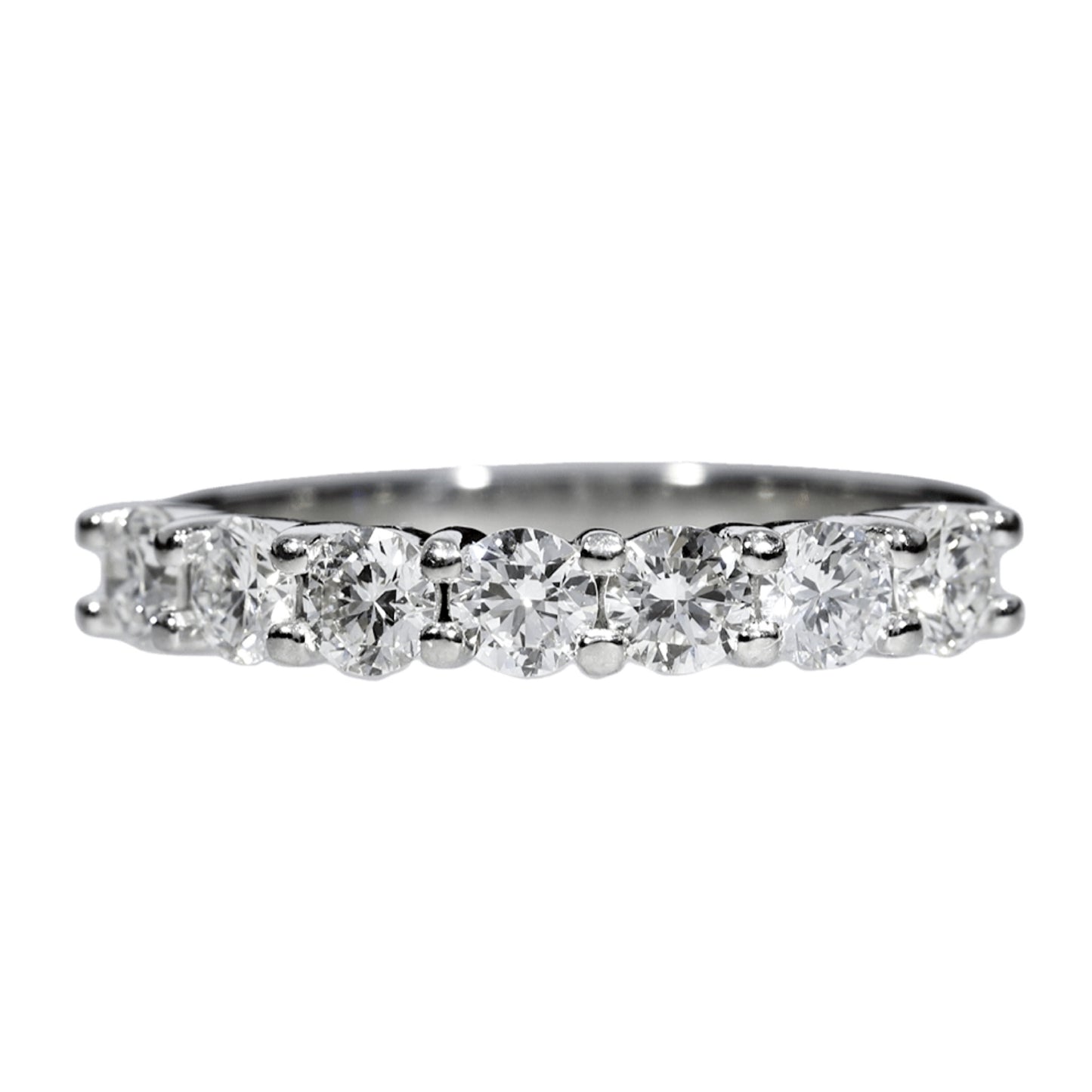 Half-Ribbon Diamond Ring - Platinum