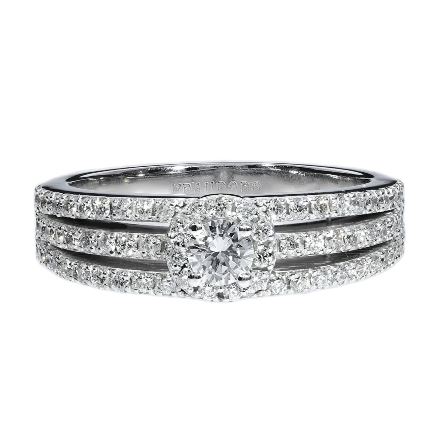 Diamond Engagement Ring - 18kt White Gold