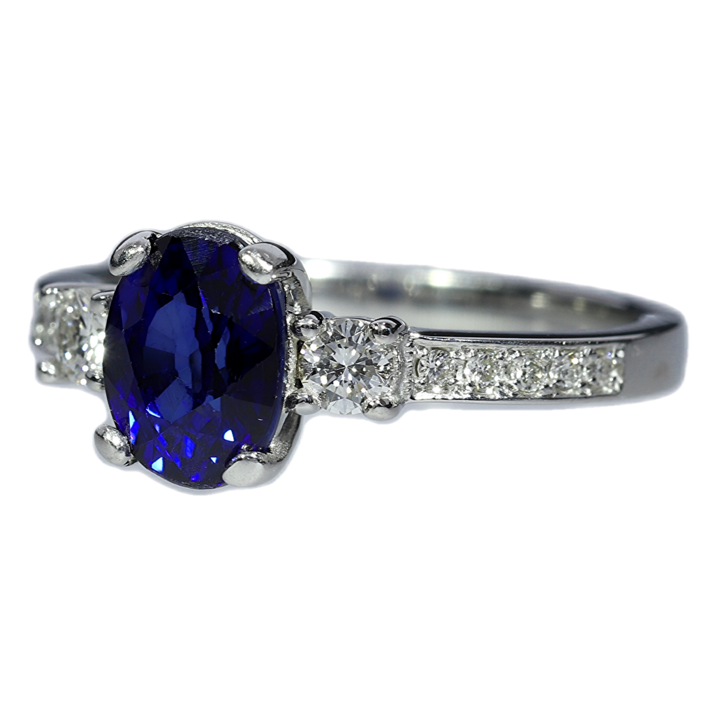 Sapphire and Diamond Ring - Platinum