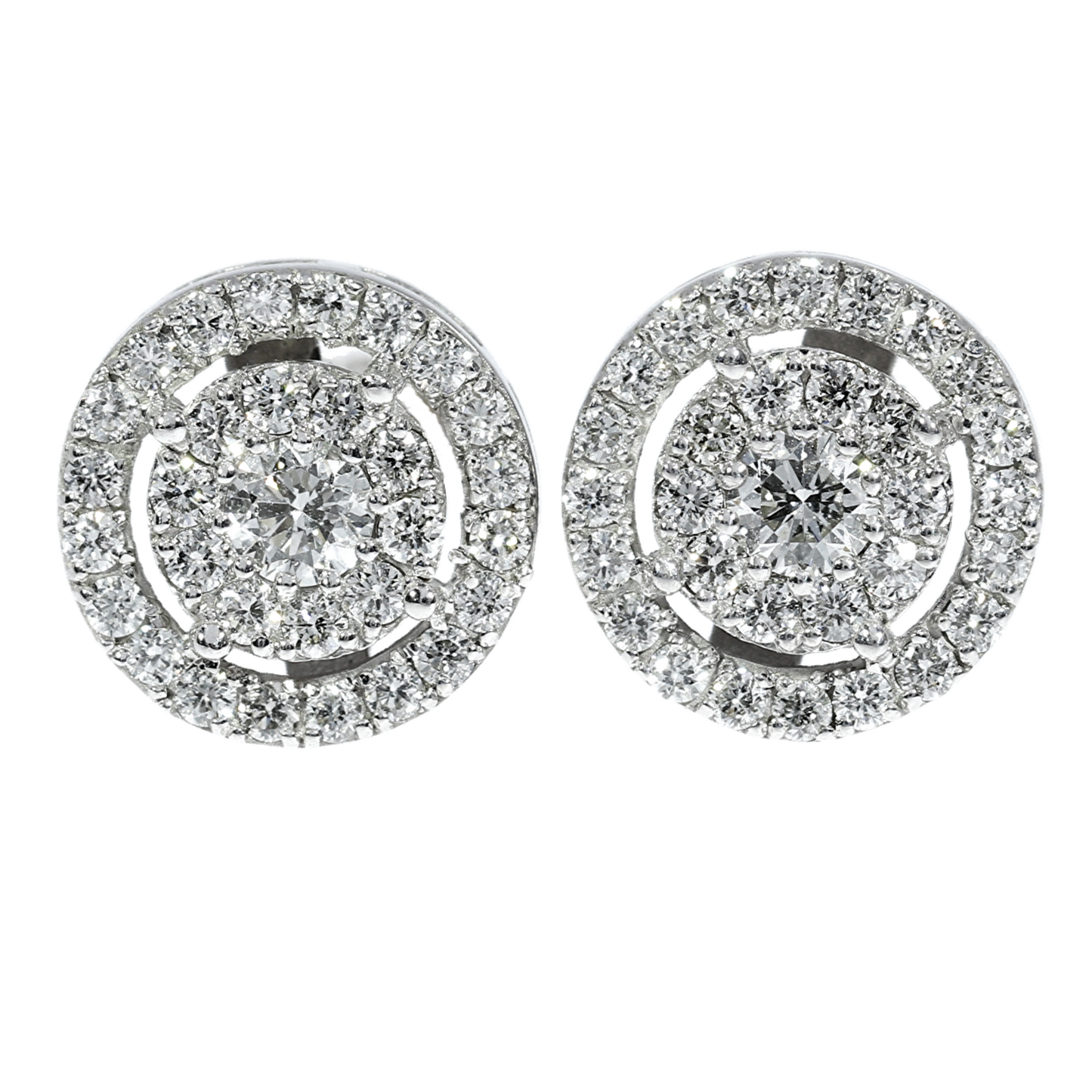 Diamond Earrings - 18kt White Gold