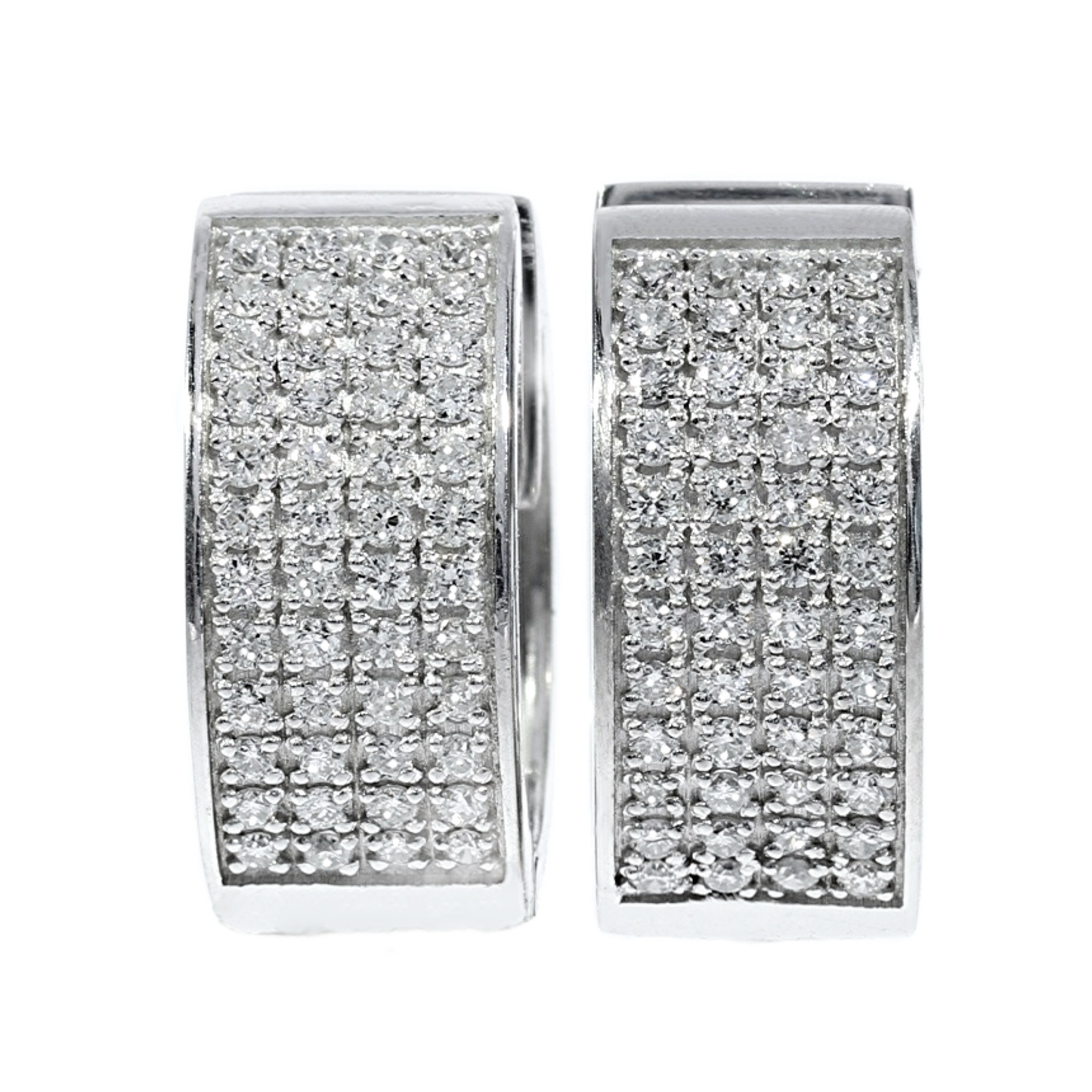 Diamond Earrings - 18kt White Gold