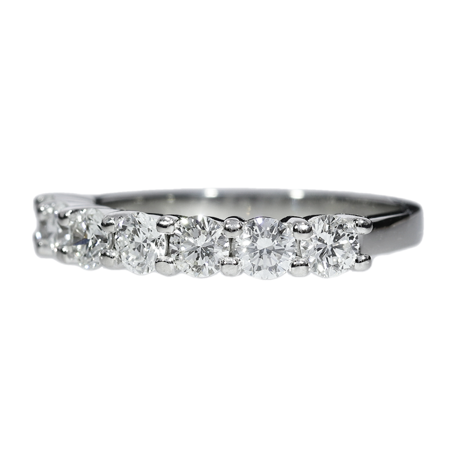 Half-Ribbon Diamond Ring - Platinum