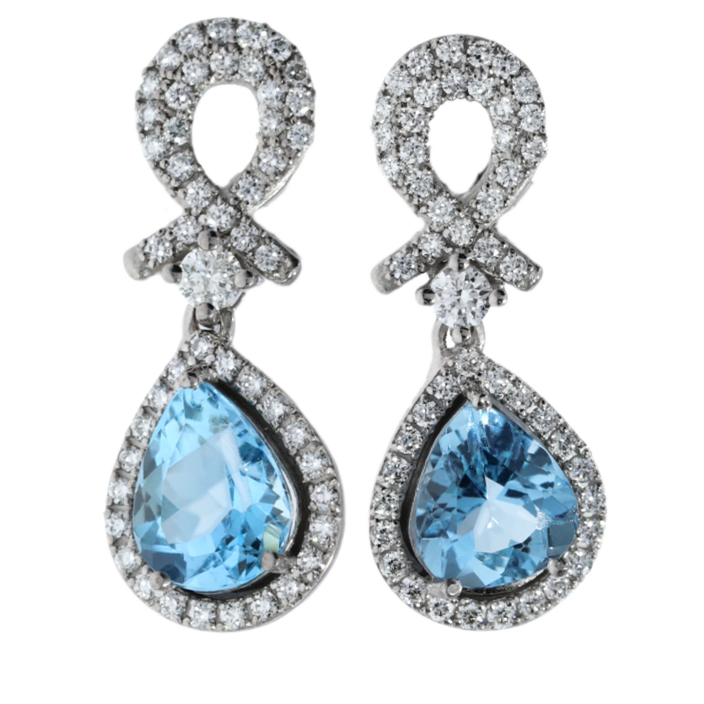 Aquamarine and Diamond - 18kt White Gold