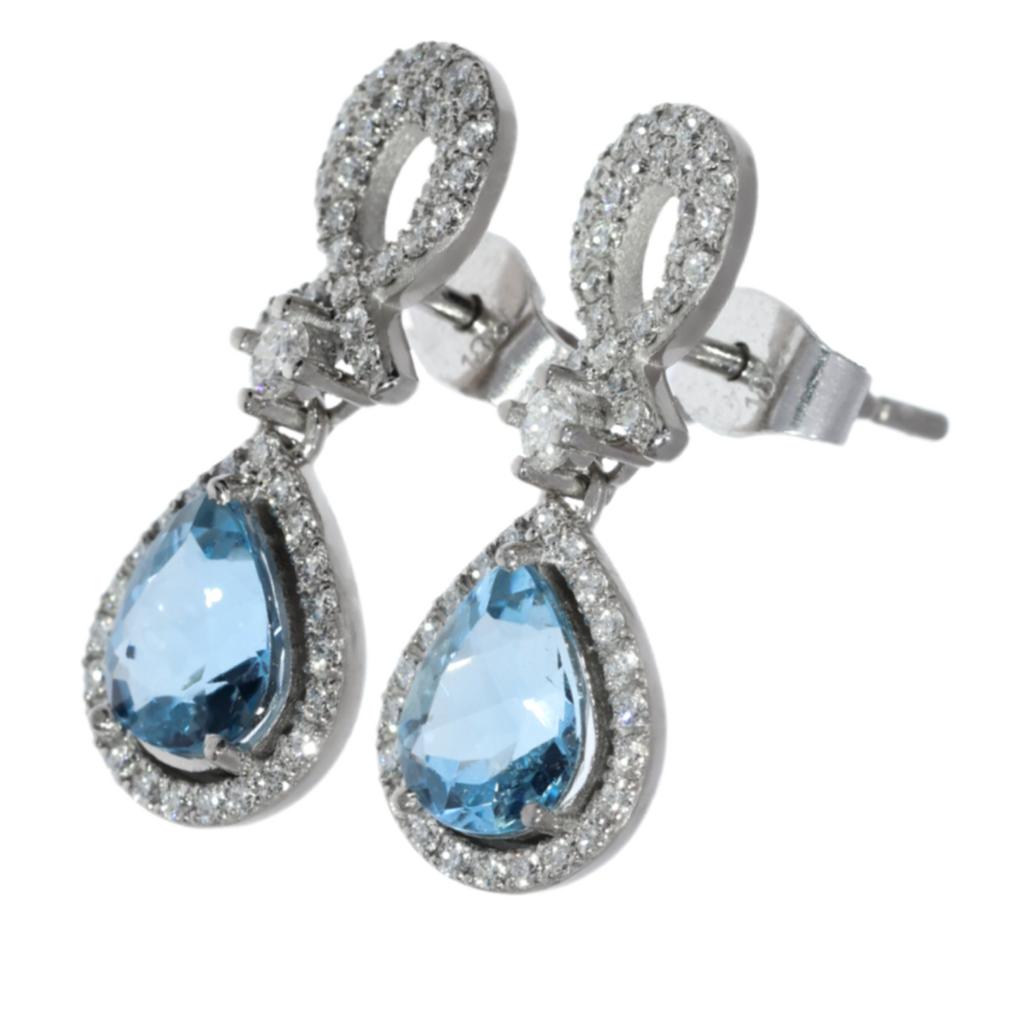 Aquamarine and Diamond - 18kt White Gold