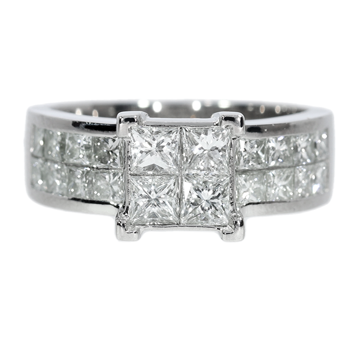 Diamonds Engagement Ring - Platinum