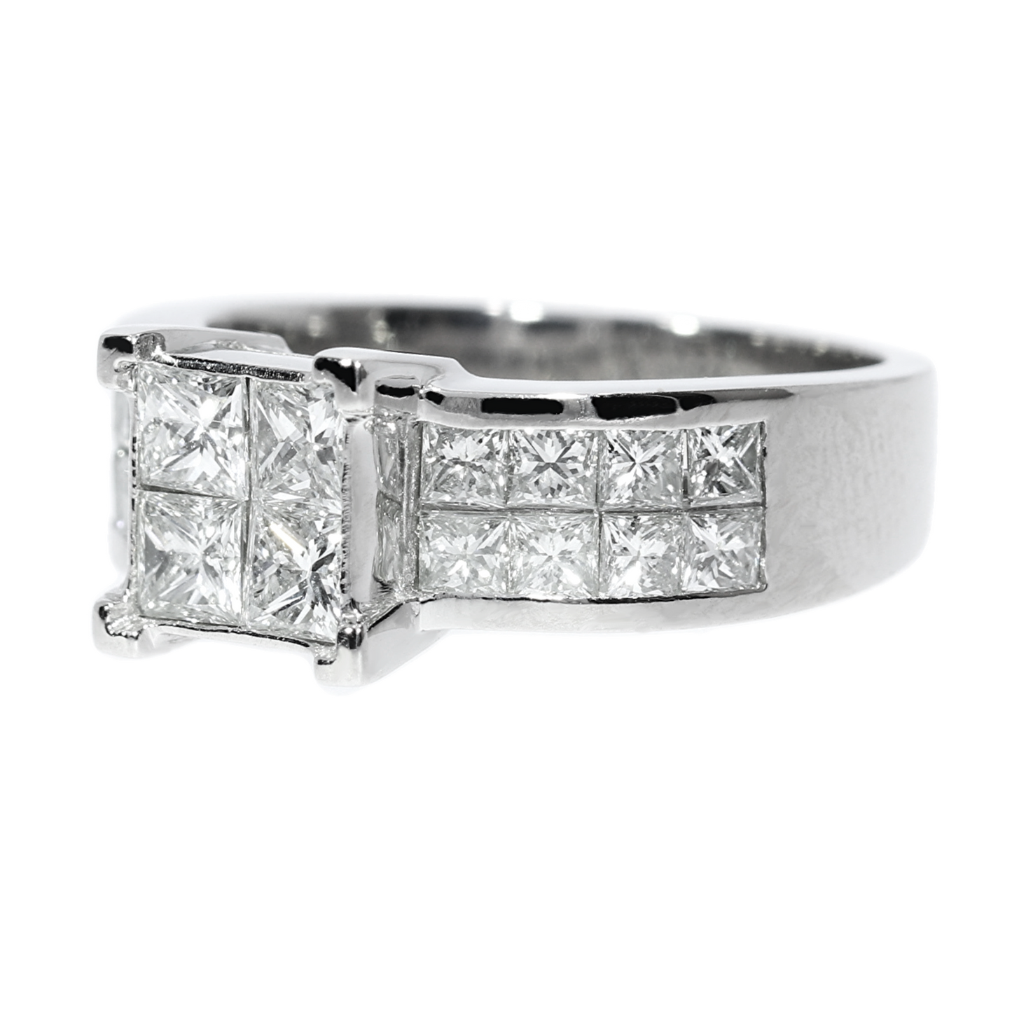 Diamonds Engagement Ring - Platinum