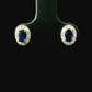 Aros Zafiros y Diamantes - Oro Blanco 18kt