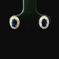 Aros Zafiros y Diamantes - Oro Blanco 18kt