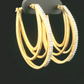 Diamond Hoop Earrings - 18kt Yellow Gold