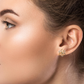 Diamond Earrings - 18kt Red Gold