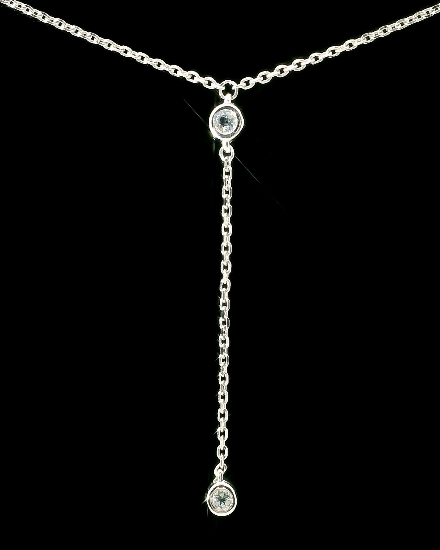 Diamond Necklace - 14kt White Gold