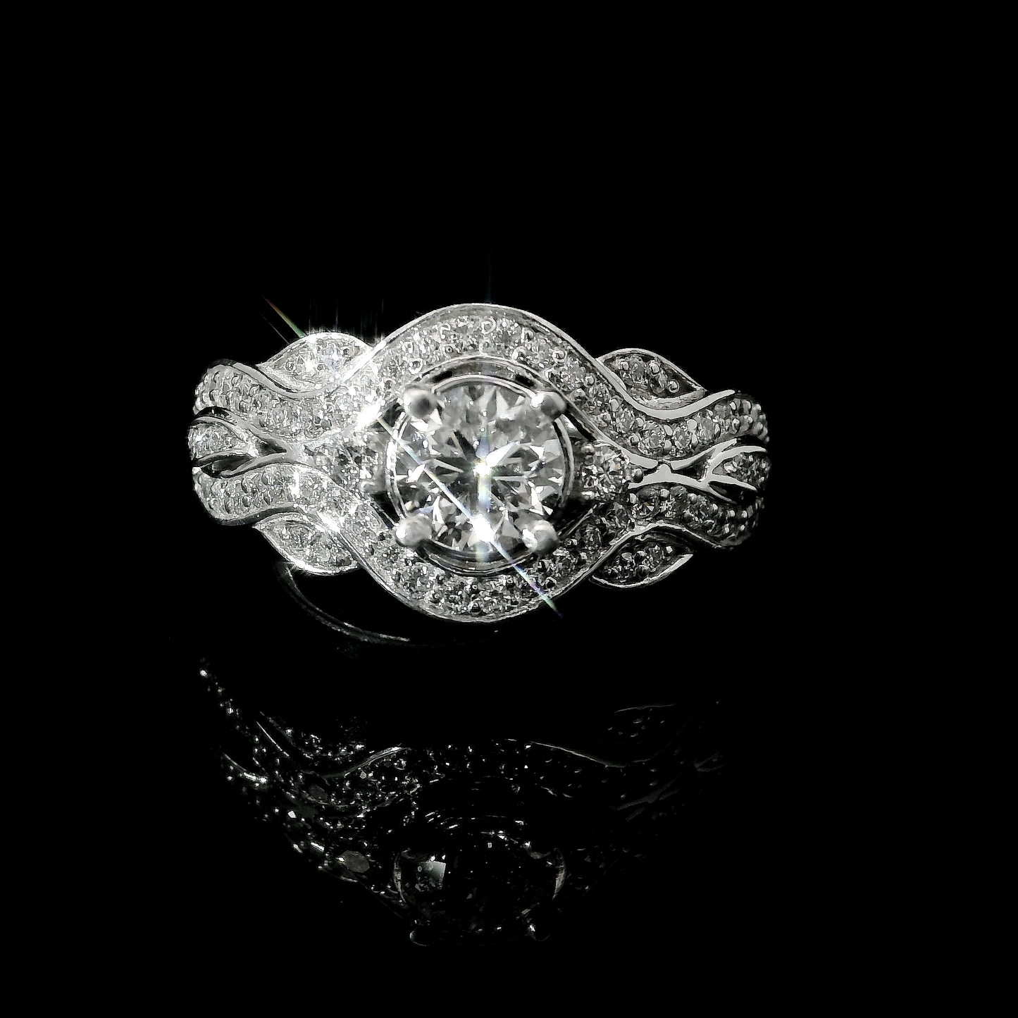 GIA Diamond Ring - 18kt White Gold