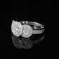 Natural GIA Diamond Engagement Ring - 18kt White Gold