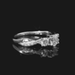 Natural GIA Diamond Ring - 18kt White Gold
