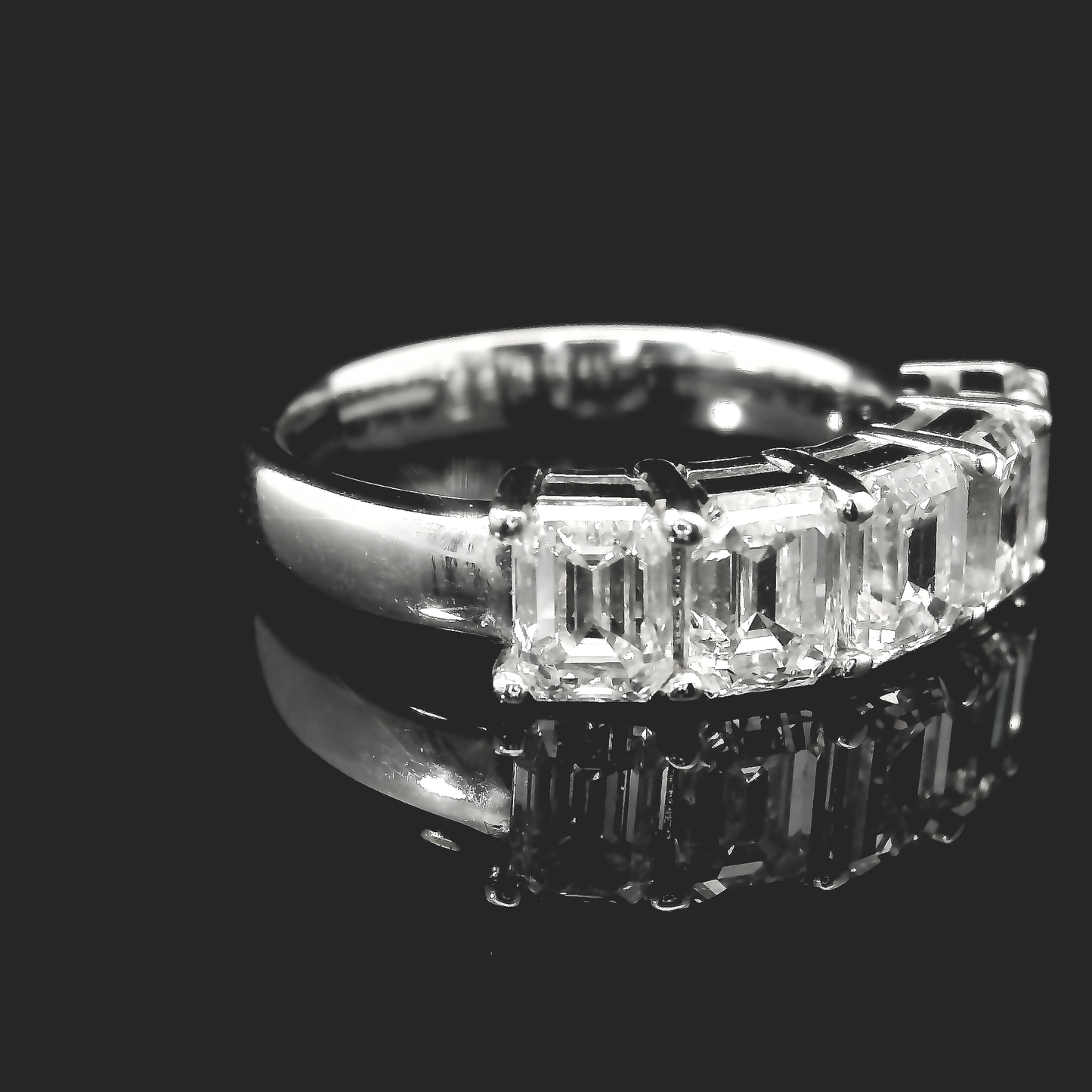 Natural GIA Diamonds Engagement Ring - Platinum