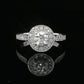 Diamond Engagement Ring - 18kt White Gold